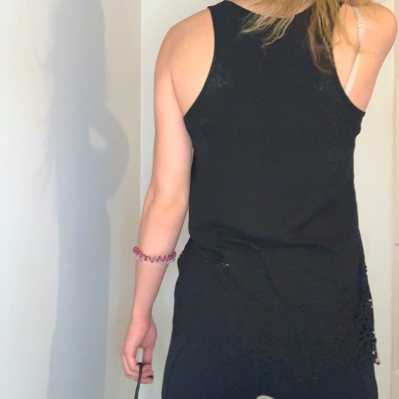 BLUENOTES - Floral Cut Out Bottom Racerback Tank - Picture 3 of 3